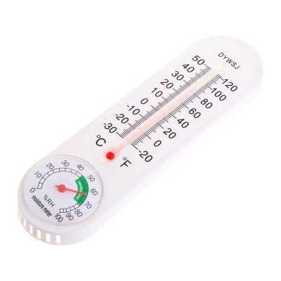 Wall thermometer with hygrometer